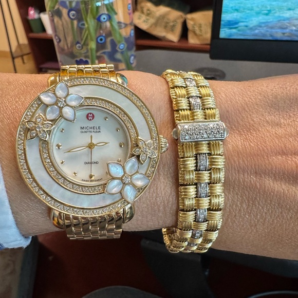 $6999 Michele Cloette Fleur Diamond Watch Limited Edition #0004/1000 - Picture 10 of 14